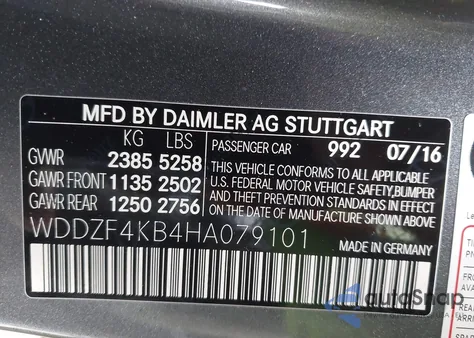 2017 Mercedes-Benz E 300 4Matic from USA, damaged, VIN WDDZF4KB4HA079101